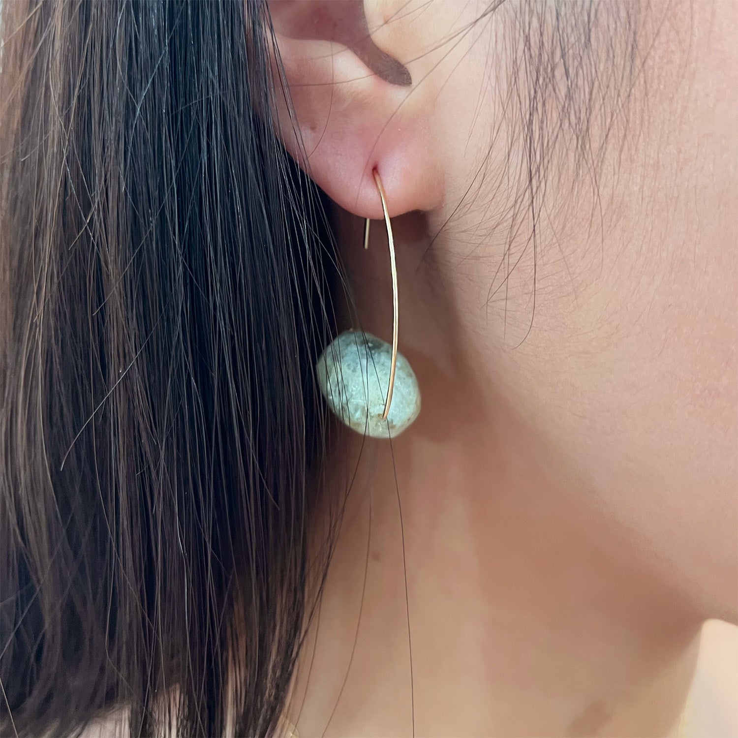 Aquamarine Dangle 14k Gold Filled Earrings
