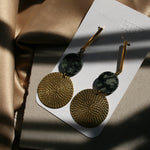Load image into Gallery viewer, Black Picasso Moon Earrings
