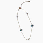 Load image into Gallery viewer, 14k Gold Filled Dainty Pearl and Apatite Choker
