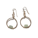 Load image into Gallery viewer, Green Kyanite Small Hoop 14k Gold Filled Earrings
