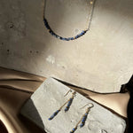 Load image into Gallery viewer, Dainty Sodalite Bar Necklace
