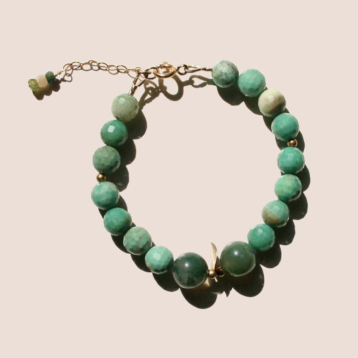 The Key to The Healthy Life is Having a Healthy Mind - Green Agate Bracelet