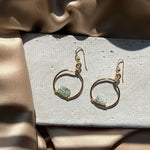 Load image into Gallery viewer, Green Kyanite Small Hoop 14k Gold Filled Earrings
