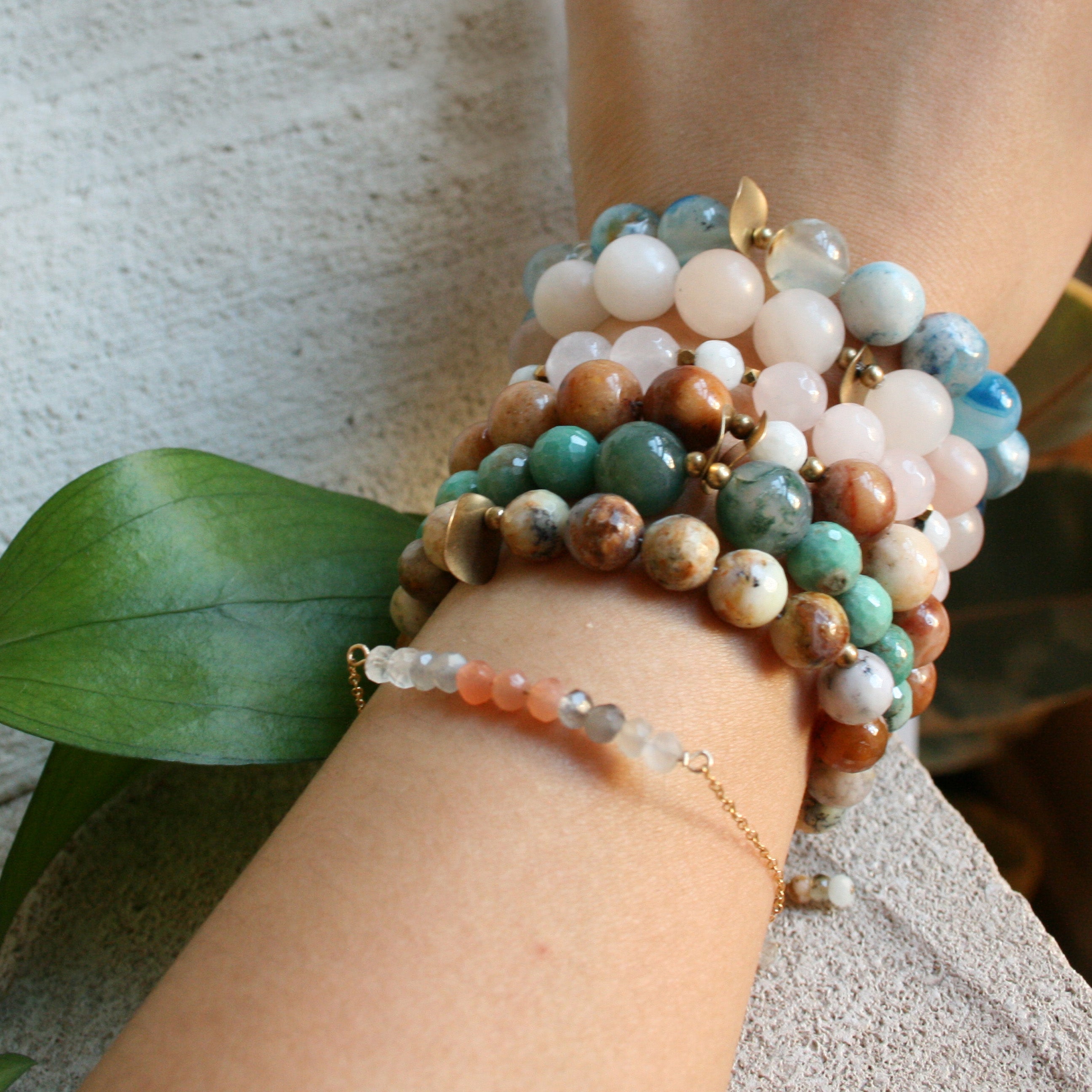 The Key to The Healthy Life is Having a Healthy Mind - Green Agate Bracelet