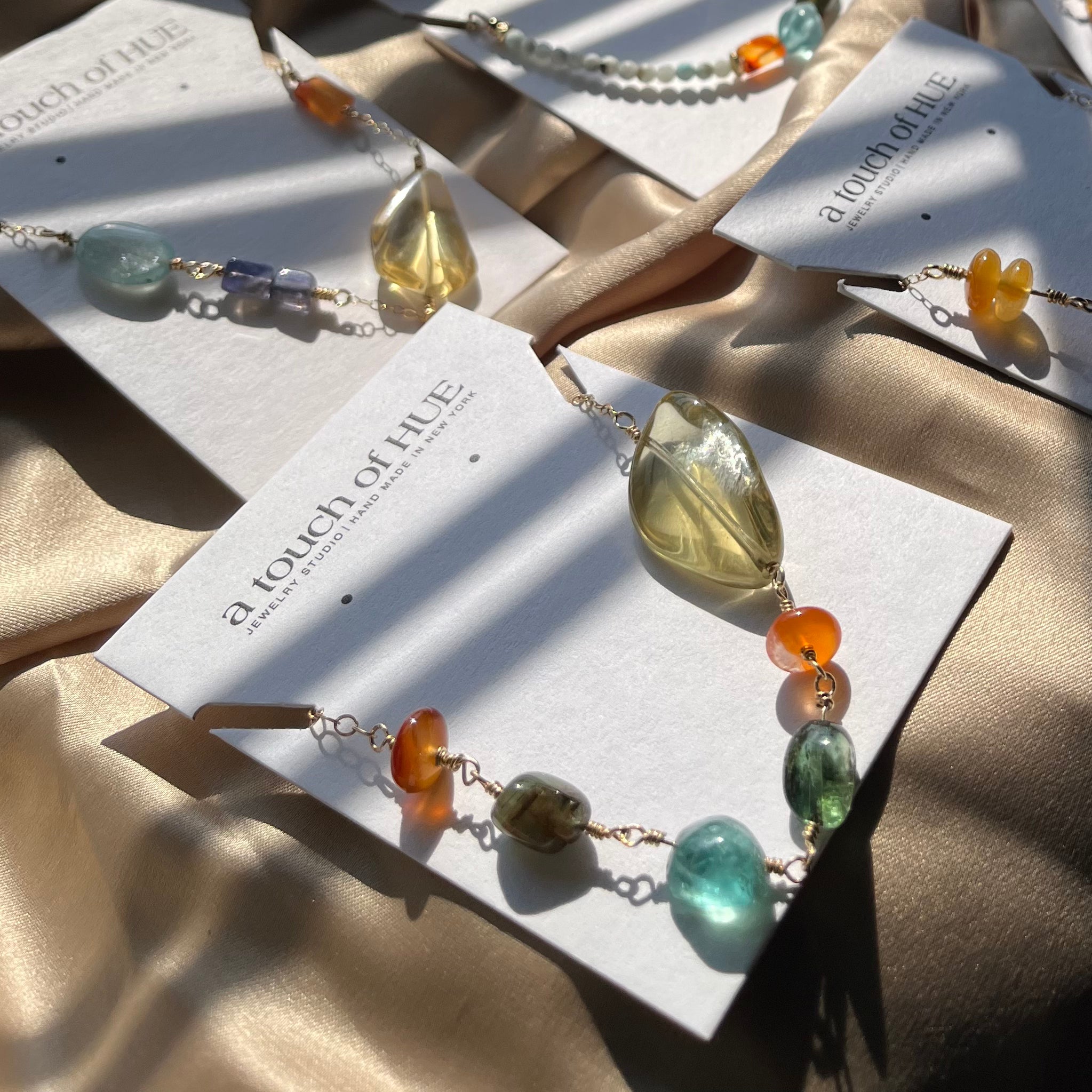 14K Gold Filled Multi-Gemstones Bracelets - Lemon Quartz