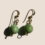 Load image into Gallery viewer, Mini Green Serpentine Earrings
