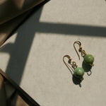 Load image into Gallery viewer, Mini Green Serpentine Earrings

