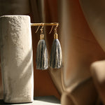 Load image into Gallery viewer, First time in New York - Navy Tassels Earrings

