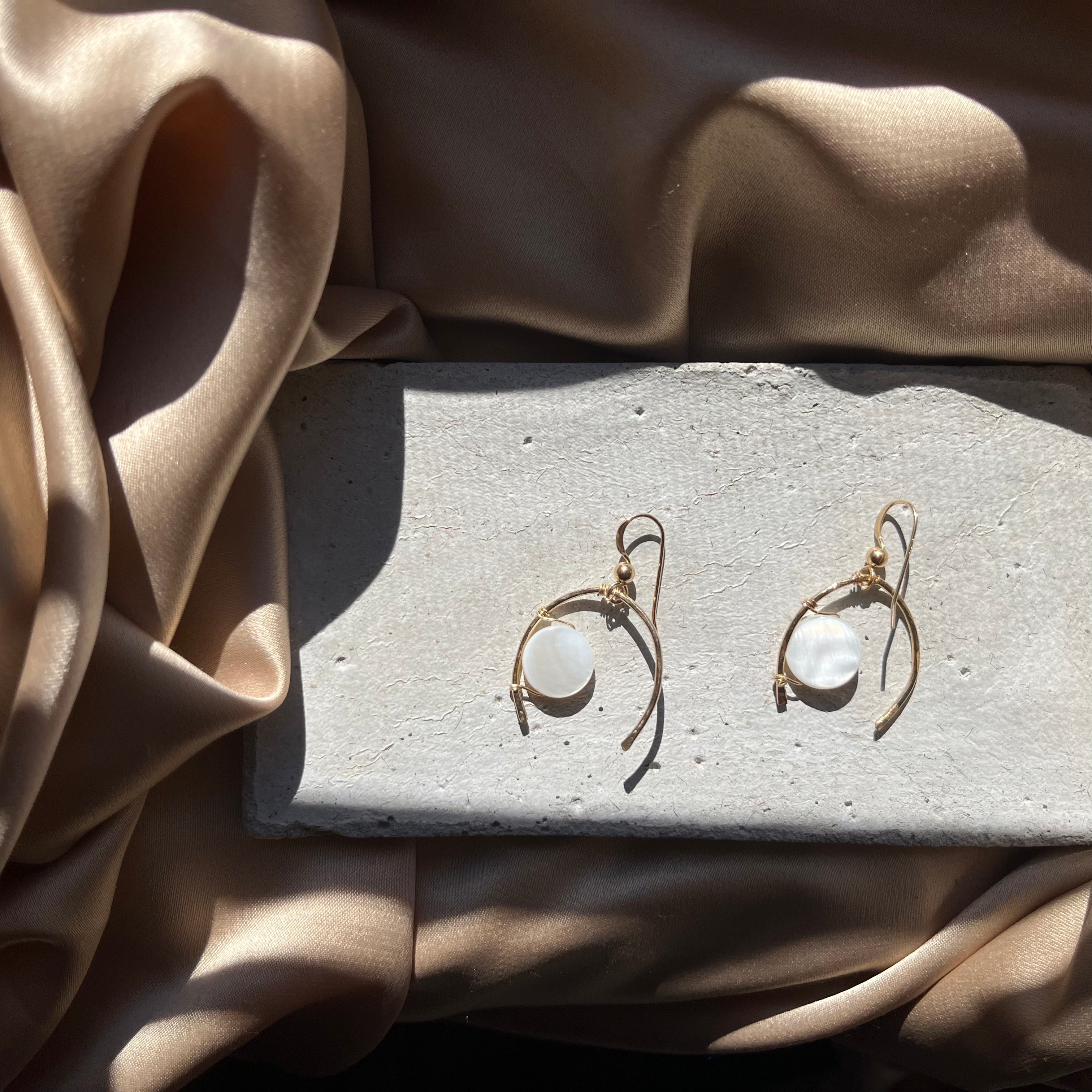 Over the Moon Horseshoe Shaped 14k Gold-FIlled Earrings